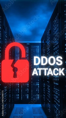 DDoS Attack Threatening Data Center Security A Visual Representation in 4K Video