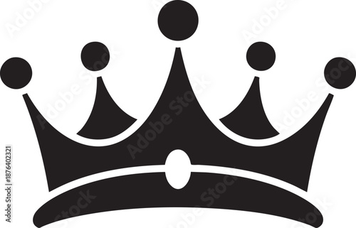 Crown royal symbol representing monarchy authority and power on transparent background vector