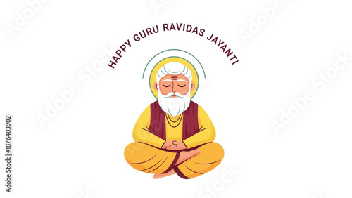 Guru Ravidas Jayanthi Illustration of Saint.