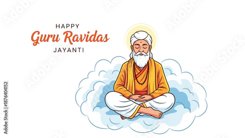 Man Sitting Cross Legged with Halo.