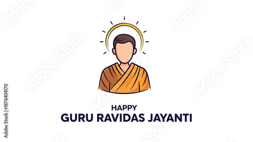 Guru Ravidas Jayanti Illustration of Saint.