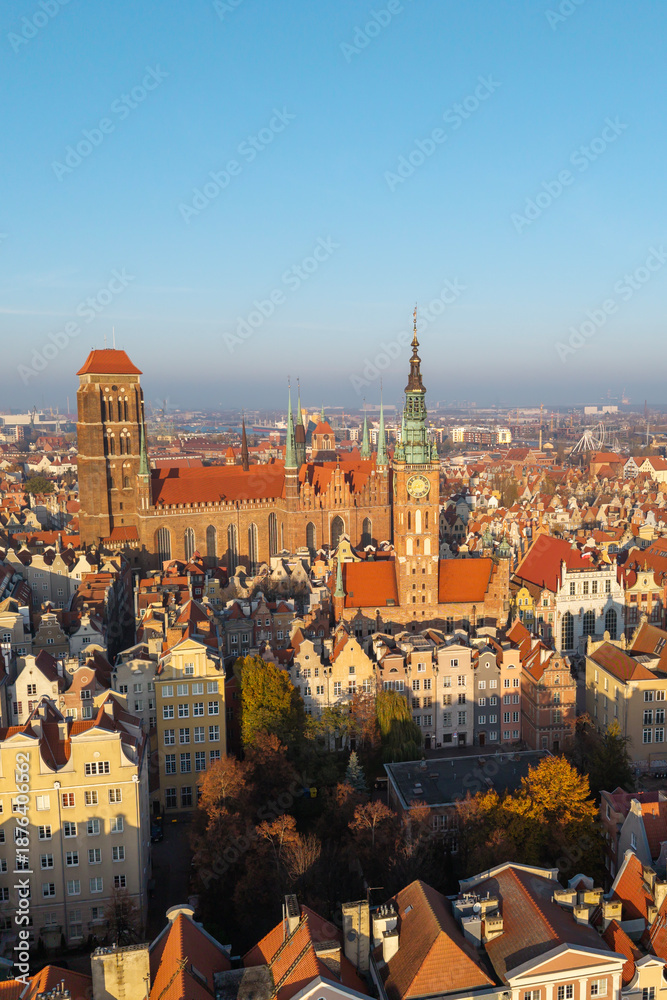 Obraz premium Gdansk, Poland- View of the Old Town