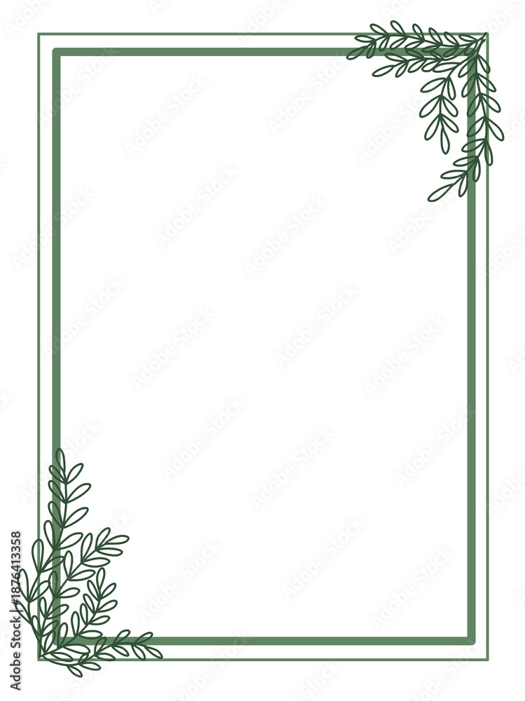 Obraz premium Square frame border simple aesthetic corner 