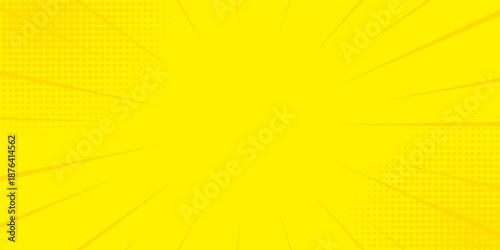 Yellow Comic Zoom Lines Background