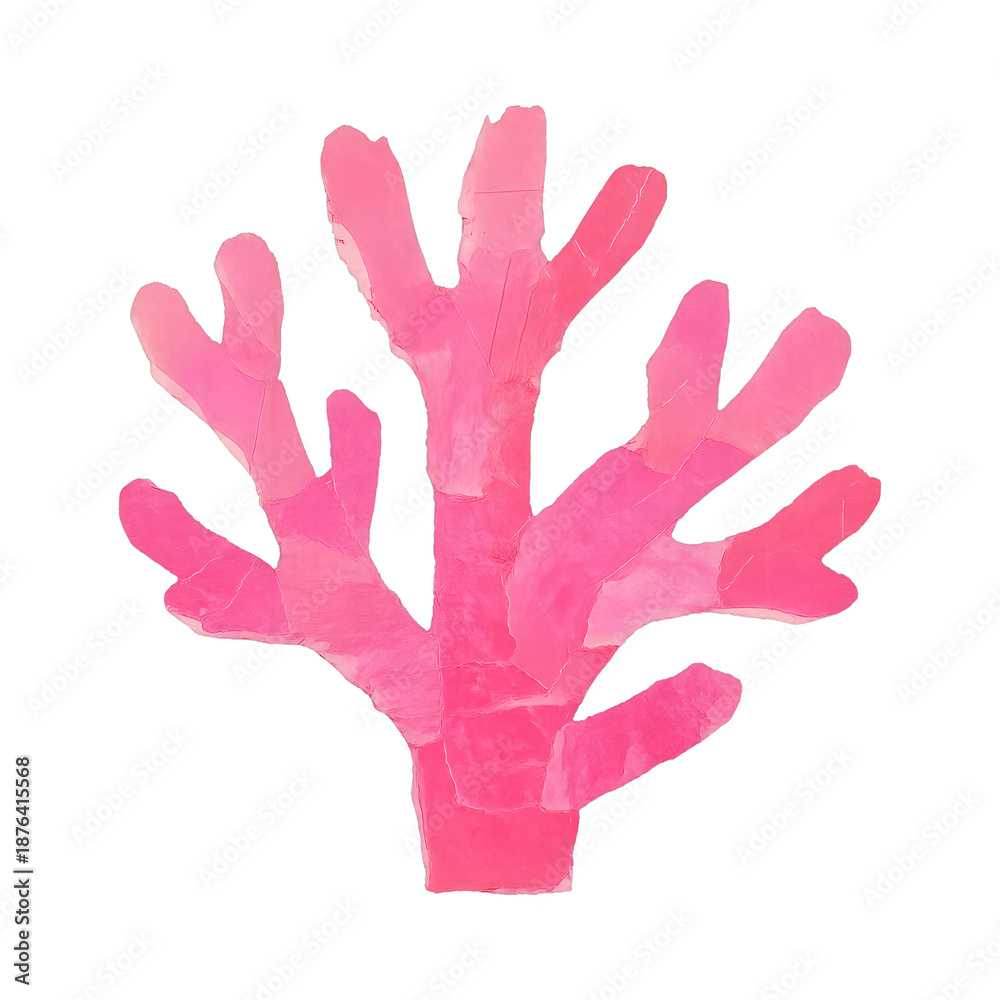 Obraz premium PNG Vibrant pink coral illustration