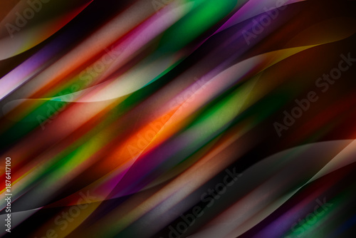 abstract colorful rainbow dynamic on organic shapes on fluid line wave pattern texture background. Ideas for branding, digital art, advertising , presentation etc.,