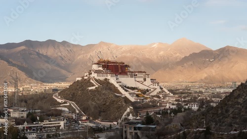Day to Night Timelapse of the Potala Palace, Lhasa, Tibet