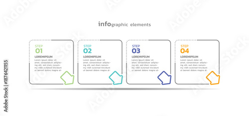 Presentation business abstract background infographic template colorful