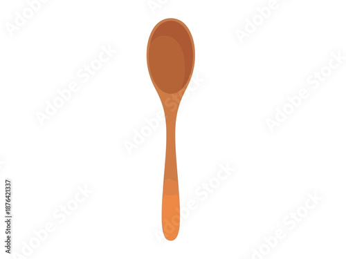 An orange plastic spoon