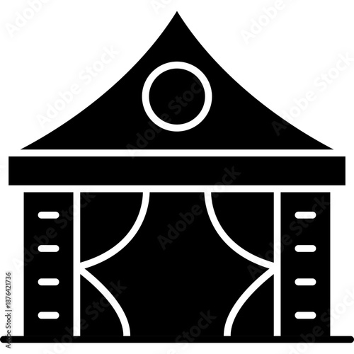 Circus Tent Icon Vector Element