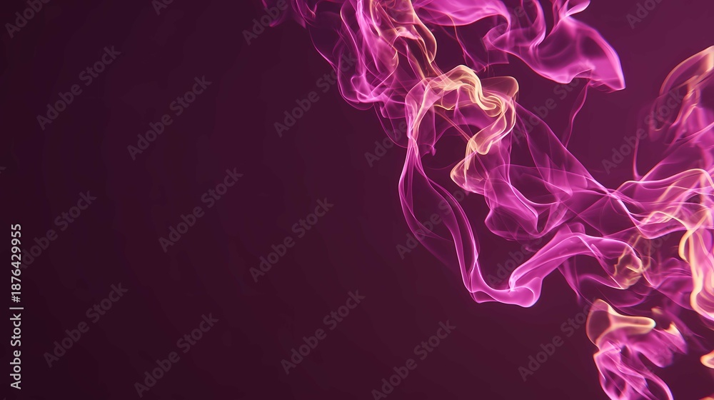 Obraz premium Abstract purple smoke flowing on a dark background