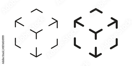 AR icons. Vector linear icon isolated on white background.