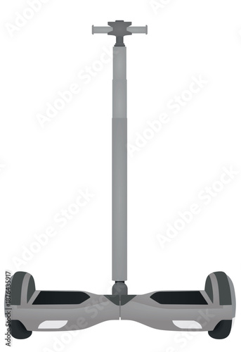 Grey hoverboard scoter. vector illustration