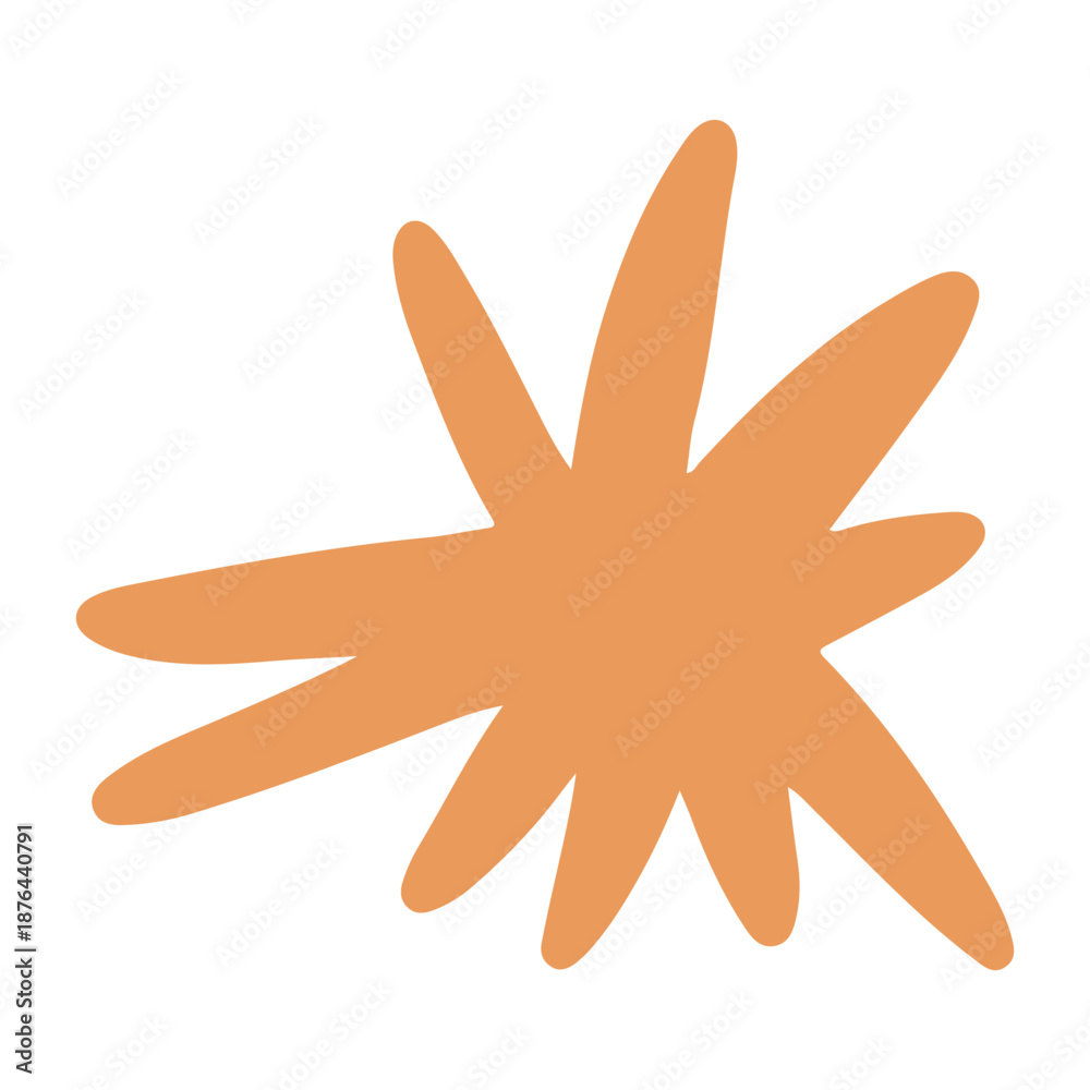 Obraz premium Orange Abstract Blob Shape