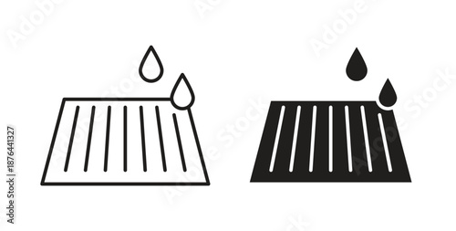 Drain icons. Vector linear icon isolated on white background.