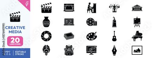 Creative Arts and Media Icons Collection