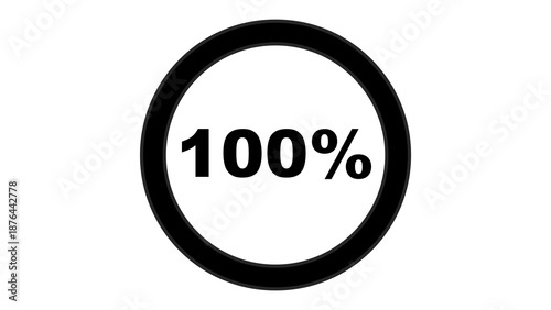 Tableau sur toile a 100 percent loading circle