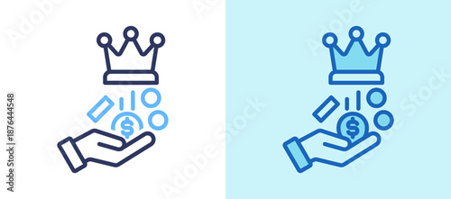 Royalties whiteblue icon