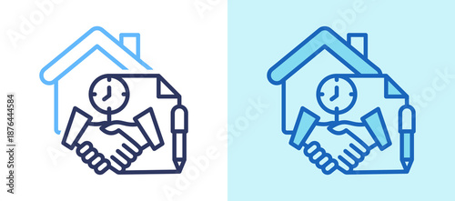 Rental Agreement whiteblue icon