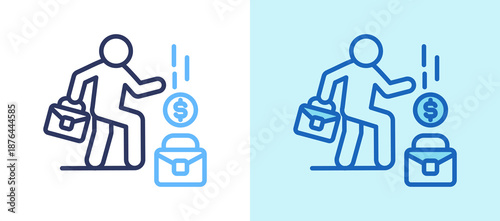 Side Hustle whiteblue icon