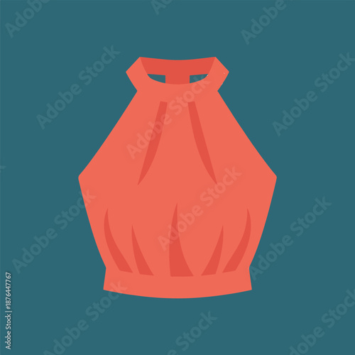 Vibrant orange sweater on teal background for fashion design inspiration