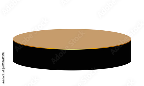 3d cylinder podium pedestal for product display presentation isolated on white background