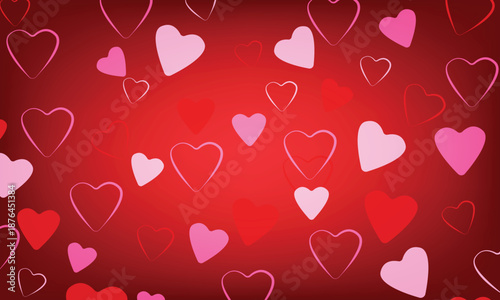 Valentine Hearts Pattern Romantic Love Background