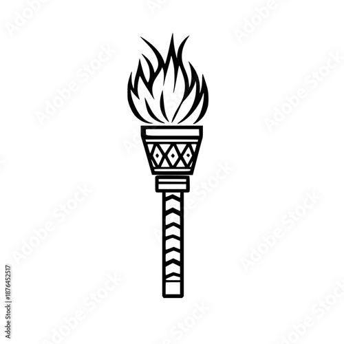 Eternal Flame: Symbol Perseverance | Clean, isolated vector art for creative projects.