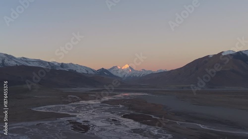 Aerial Drone Footage of Mount Everest in the Distance, Tibet