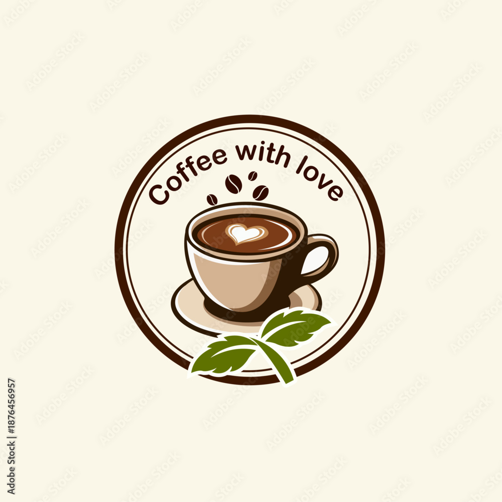 Fototapeta premium illustration Coffee with love