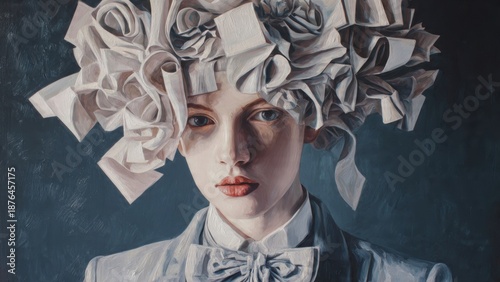 Silent Mind – Surreal Oil Painting Portrait of a Woman