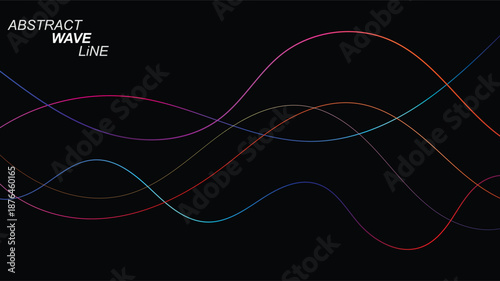 Technology abstract lines on white background. Undulate Grey Wave Swirl, frequency sound wave, twisted curve lines with blend effect