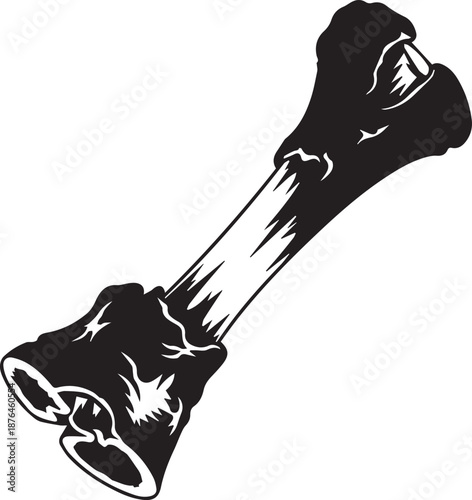 Broken bone silhouette