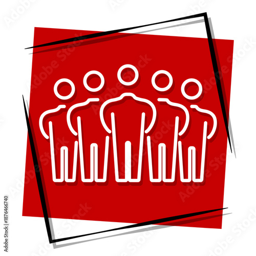 board of directors red banner in a frame. Vector illustration on a white background.