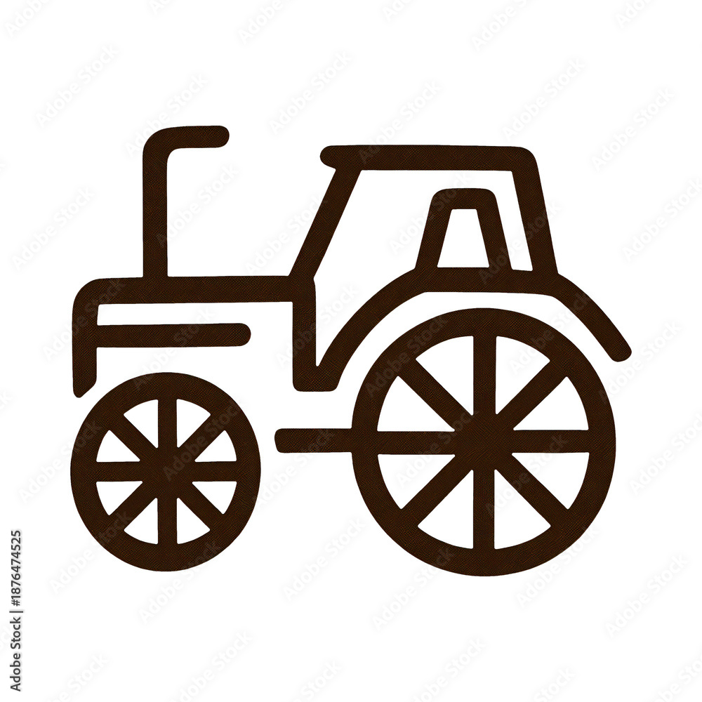 Fototapeta premium PNG Minimalist tractor line art