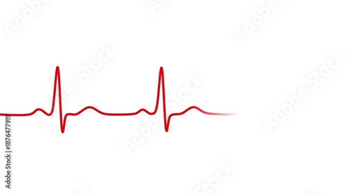 heart beat cardiogram on ecg illustration