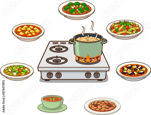 vector set of food