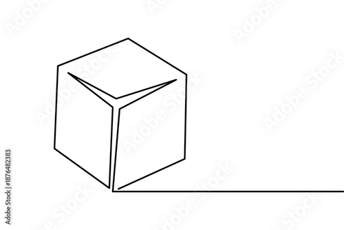 Minimalist chocolate bar sketch in one line art style isolated on white background vector design