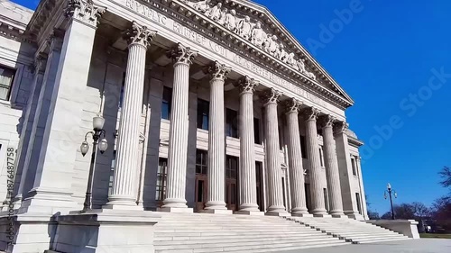 Supreme Court Building Columns Exterior View.