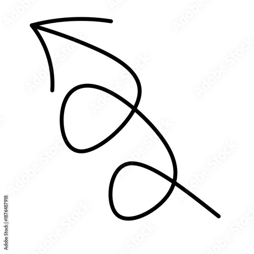 curve arrow icon on white background