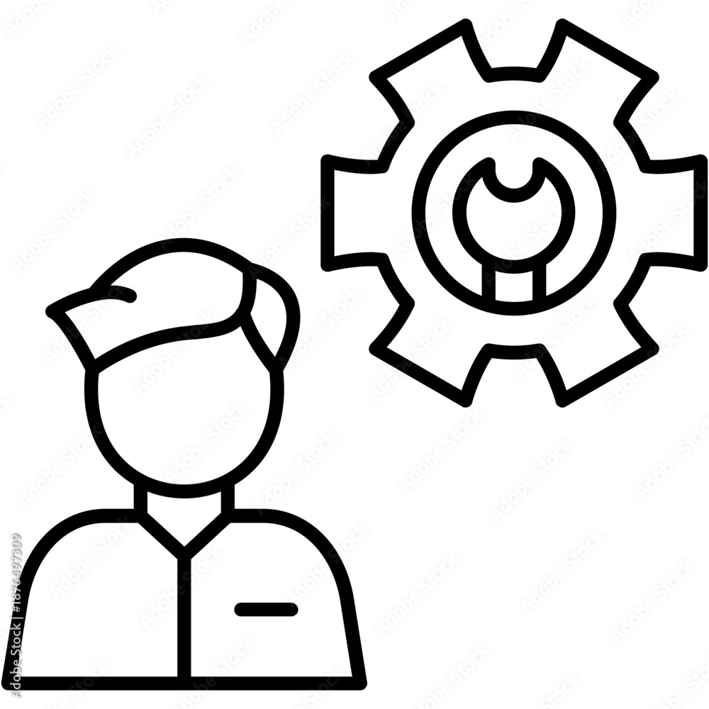 Obraz premium Maintenance Required Icon