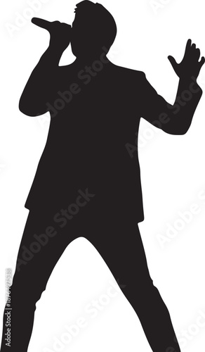 singer performance on stage silhoutte