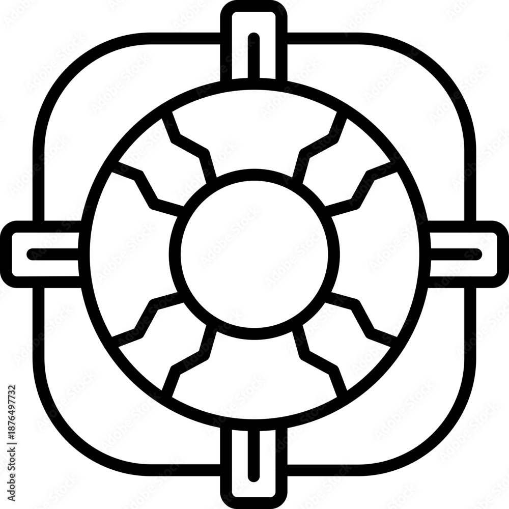 Obraz premium Lifebuoy Icon