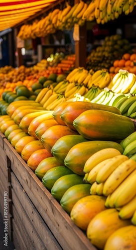 Fruit stand display.