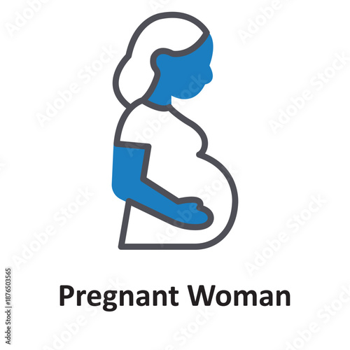 Pregnant Woman Vector Icon which can easily modify or edit