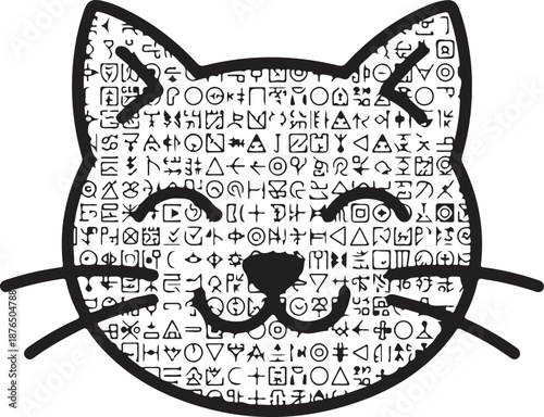 Abstract cat illustration