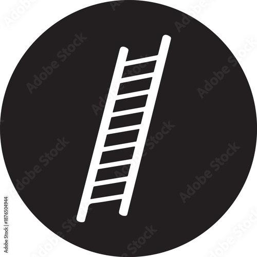 Ladder against black background