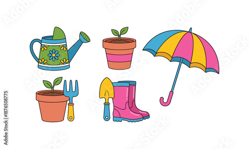 Spring gardening tools set bundle spring watering can boots umbrella