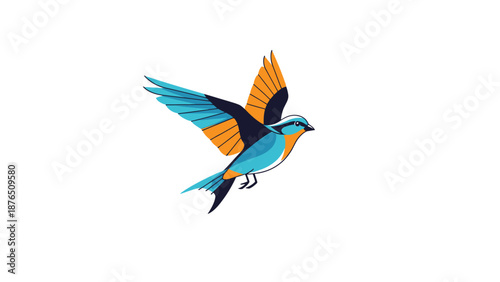 Vibrant Kingfisher Bird in Flight with Colorful Feathers Against Dark Background