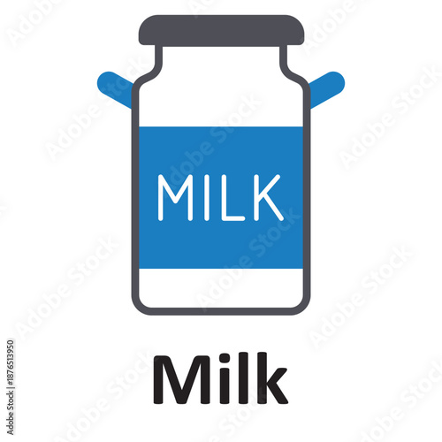Milk Vector Icon which can easily modify or edit